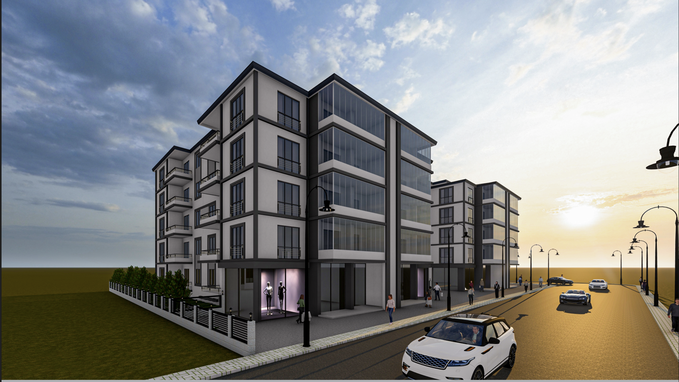 Projenin gece görünümü renderı